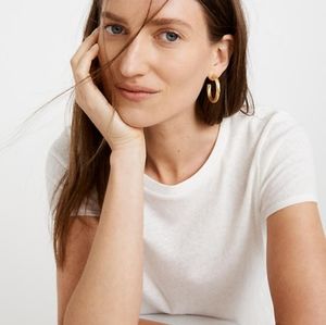 Madewell Twisted Gold Hoop set
